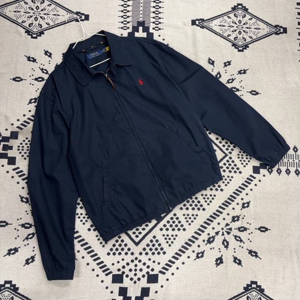폴로 랄프로렌 신형 QR 자수 스윙톱 블루종 자켓 XL P00042