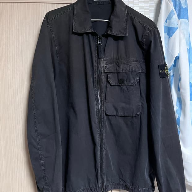 [M] 스톤 아일랜드 107WN 올드이펙트 오버셔츠 블랙 