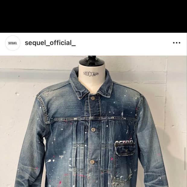 SEQUEL SQ-20AW-JK08 페인트 데님 자켓