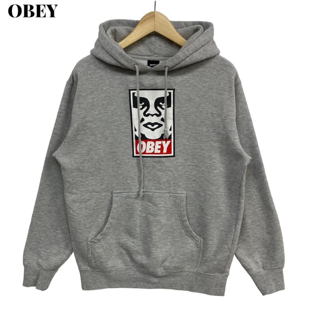 Obey face logo hoodie