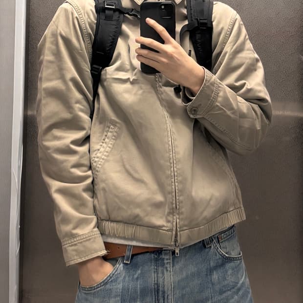 폴로 해링턴 자켓 베이지 xl