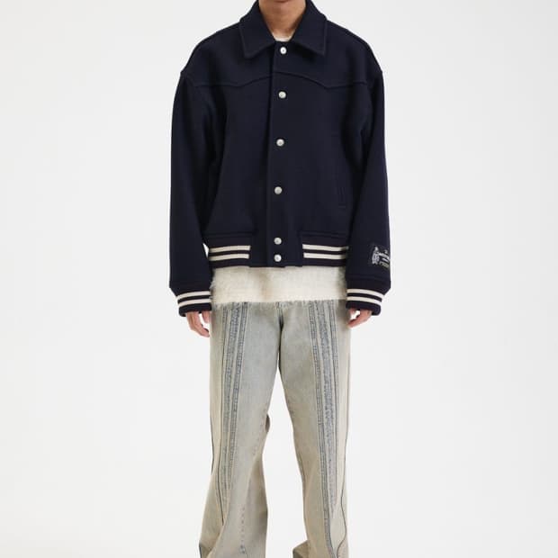 애프터프레이 테디 블루종 네이비 M