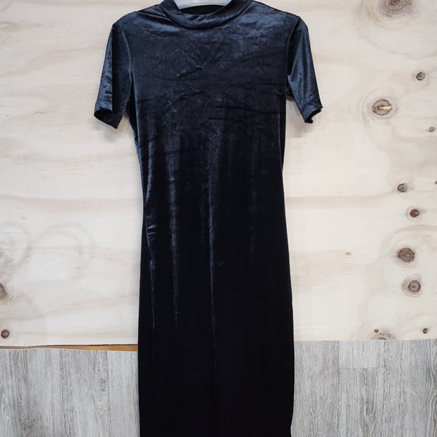 467) 자라 벨벳 반팔 원피스