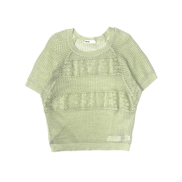Mint Ne-net Mesh Knit Top