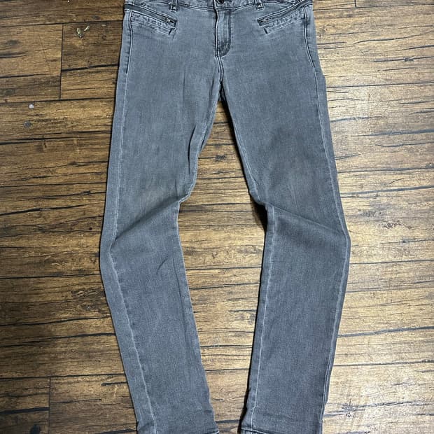 카레라(CARRERA) 이탈리아 프리미엄 그레이 워시 슬림 스키니 데님
