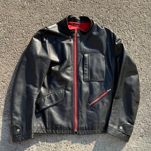 00s BPH 양가죽 싱글레더 자켓 