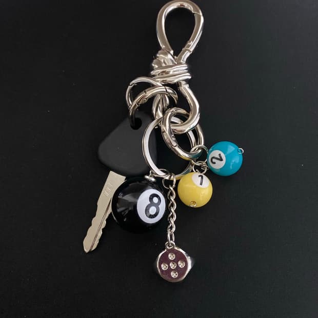 트위스트 매듭 카라비너 키링