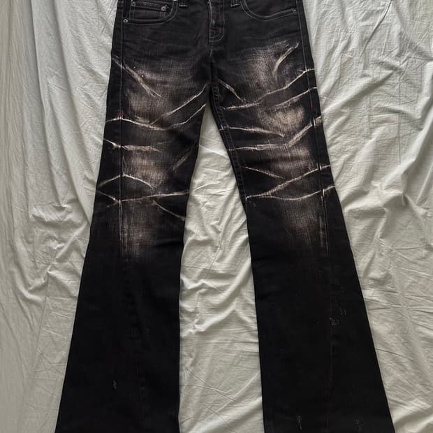 토네이도마트 흑청 워싱진