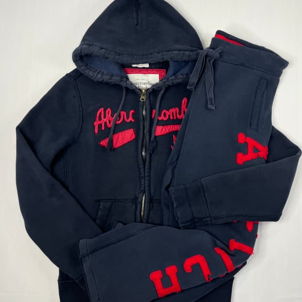 아베크롬비 네이비 후드집업 트레이닝복 세트