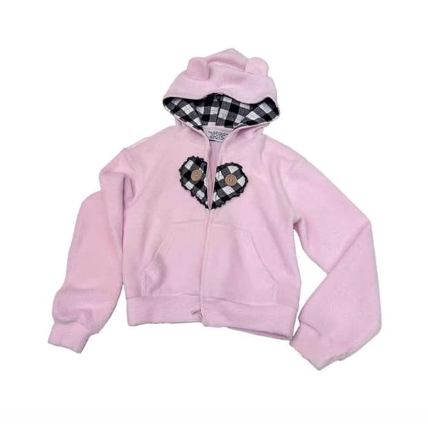 [eat me plz] 잇미플리즈 pink bear hoodie