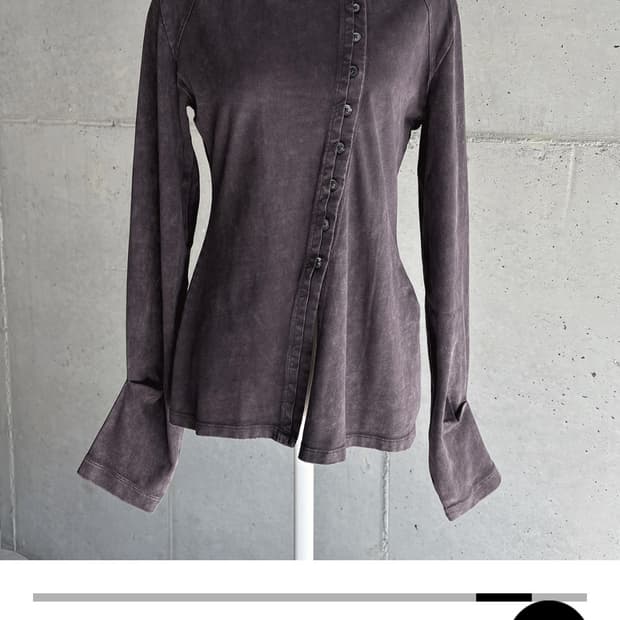 미스치프 washed jersey shirt purple brown