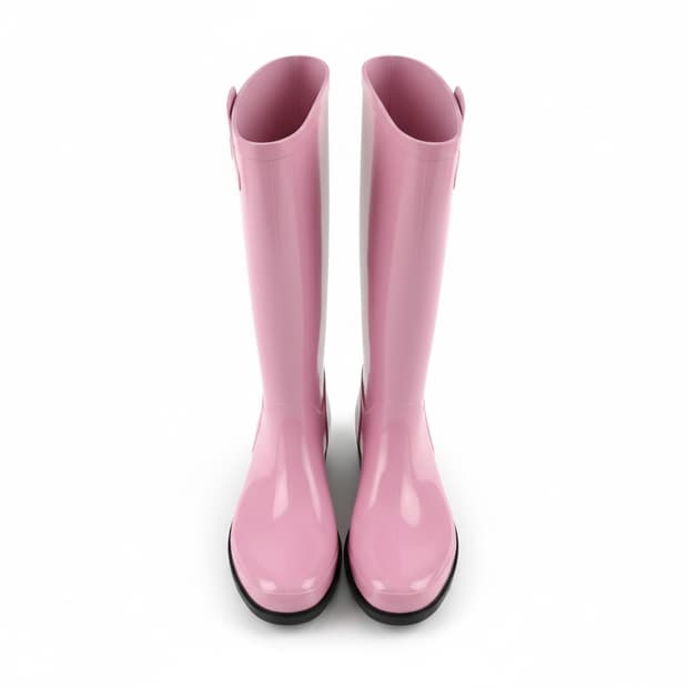 버버리 핑크 레인 부츠 235