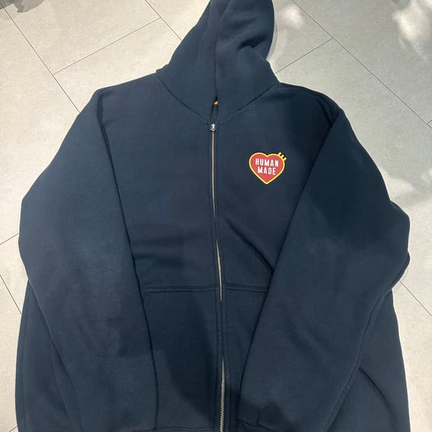 휴먼메이드 후드집업 네이비 XXL 하라주쿠샵
