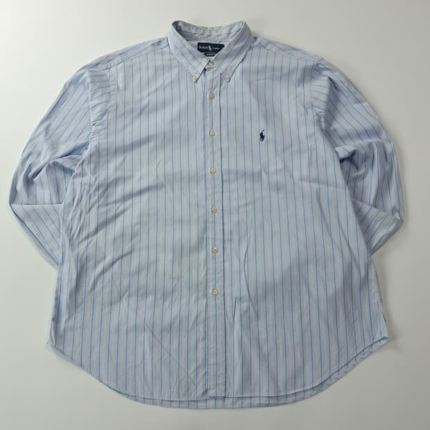 CK326 XL 폴로 00s 스카이블루 멀티 스트라이프 셔츠 남방