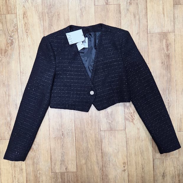 자라(ZARA) 크롭 트위드자켓 55 새상품