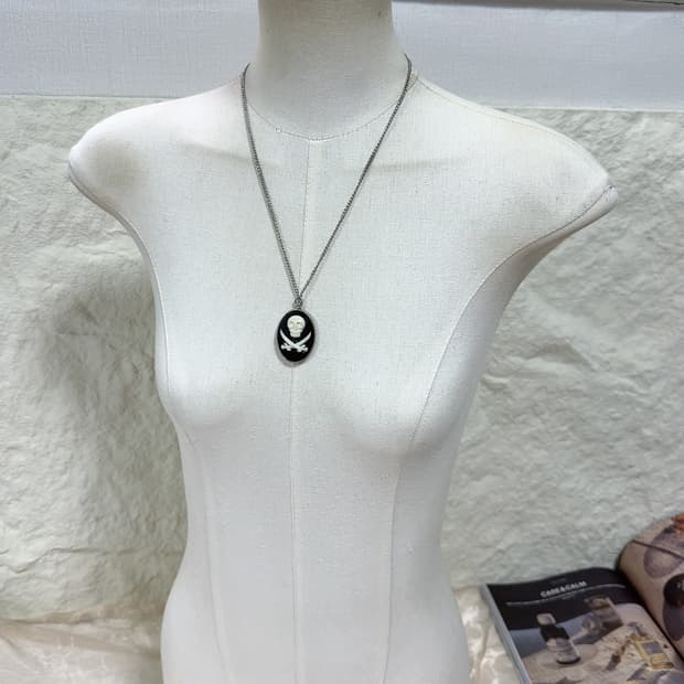 빈티지 해골 쿠바체인 목걸이