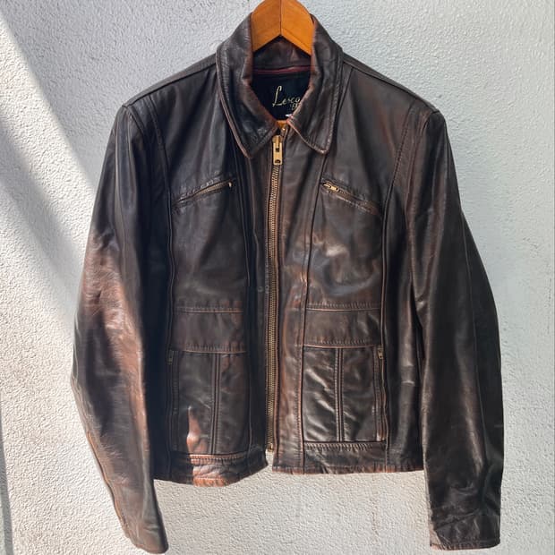 70s Lesco Leather 스포츠 모터사이클 레더 자켓