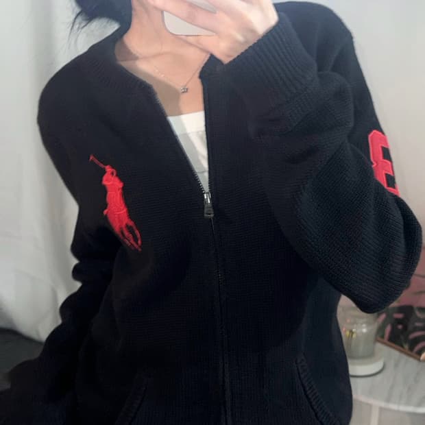 🐰폴로 랄프로렌 빅포니 여리 고급 니트 집업♥️