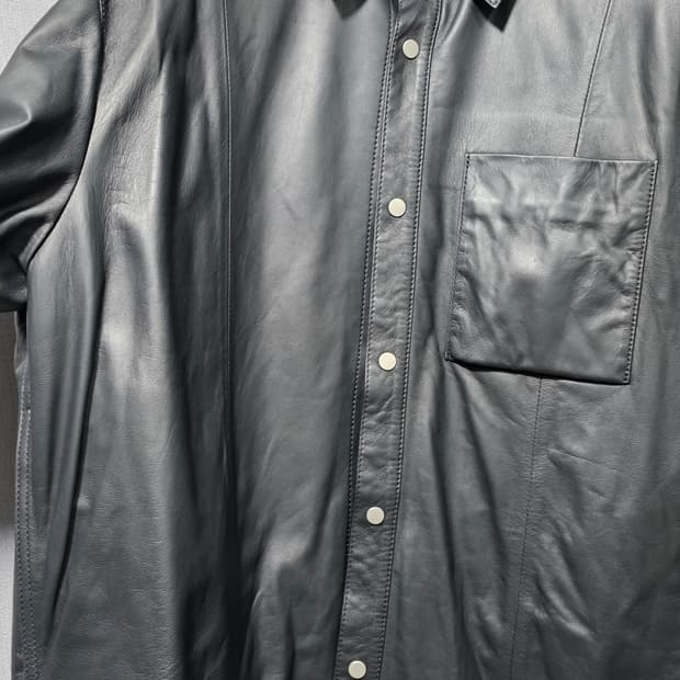 TNGT 양가죽 셔츠 자켓 램스킨 리얼레더 100사이즈 땍만뗀 새제품