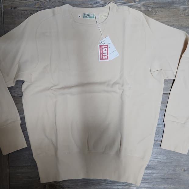 리바이스 LVC 1940's 베이 메도우 스웨트셔츠 더블 크림 M