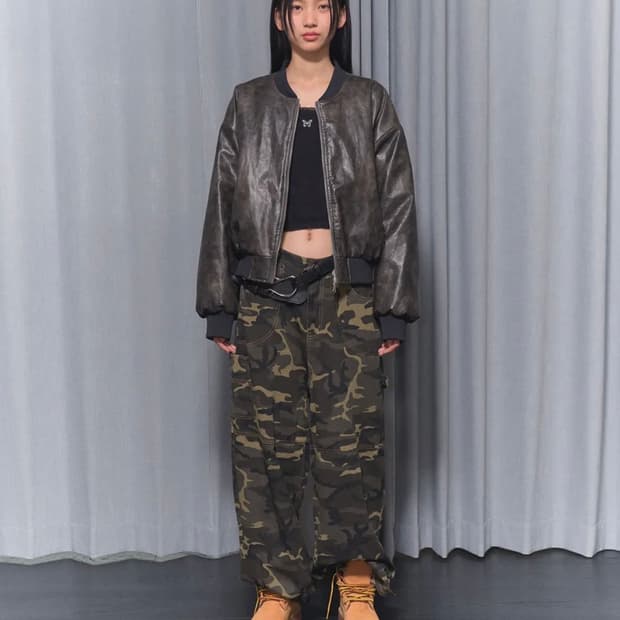 팬시클럽 리버시블 퀄팅 엠보 점퍼 자켓