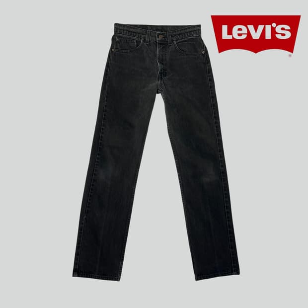 [W32L32]90s USA 리바이스 505 블랙 데님 팬츠