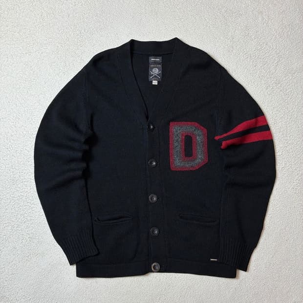 디젤 00's 버진 울 D 로고 니트 가디건 PN7830