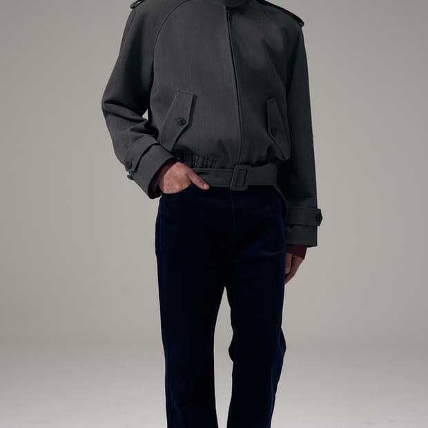 [L] 노이스 넥 버클 울 블루종 새상품