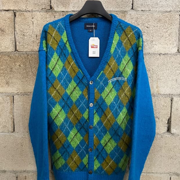 디스이즈네버댓 디네댓 아가일 가디건 