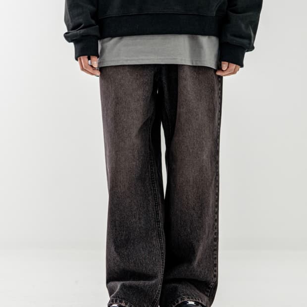 에즈카톤 데님팬츠 빈티지 블루,블랙 xxl