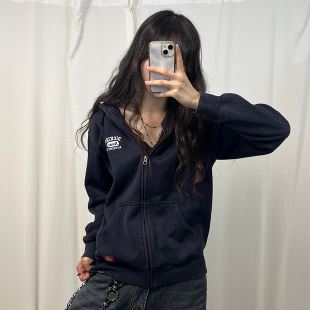 Dickies navy hood zip-up 