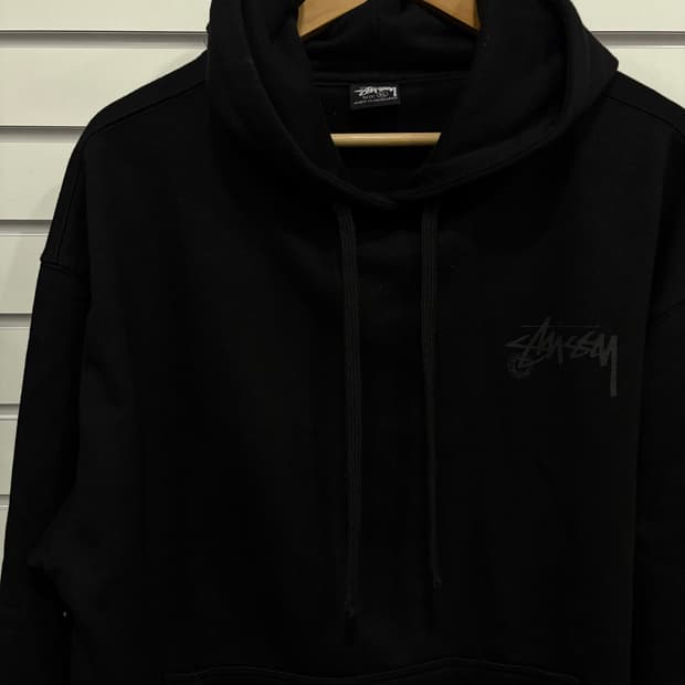 스투시 검정 후드티 XL