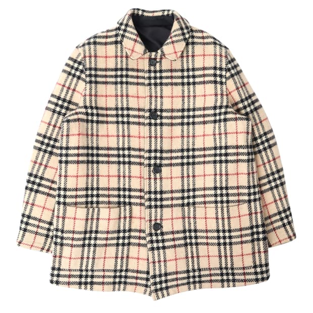 버버리 런던 리버시블 노바체크 퀄팅 싱글 코트
