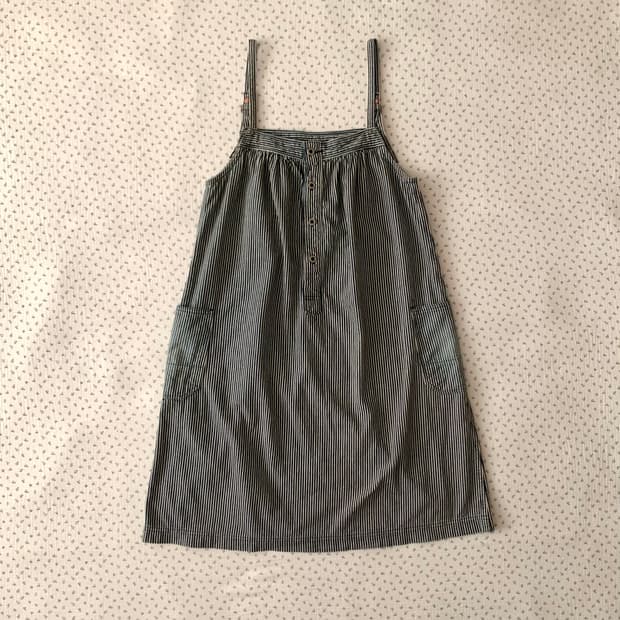 히코리 멜빵 스커트