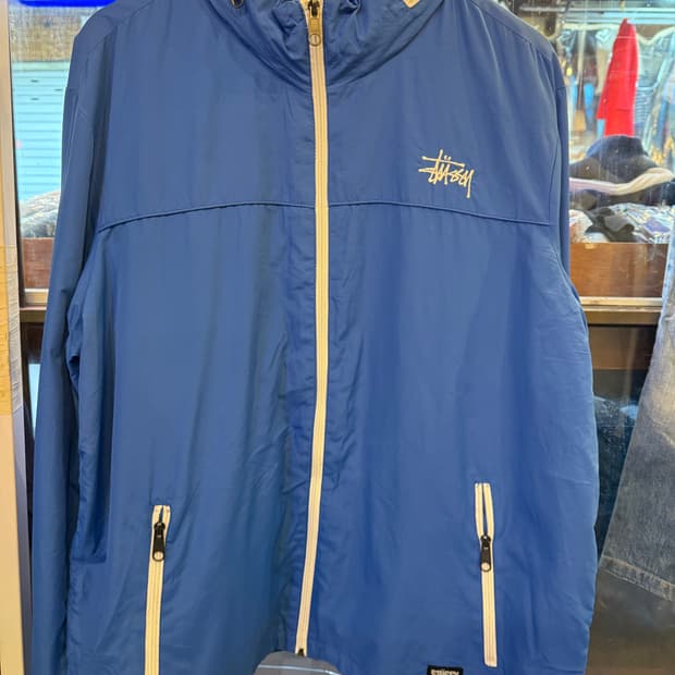 스투시 기어 블루 바람막이