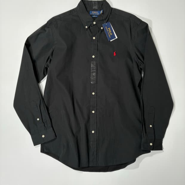 폴로 랄프로렌 클래식 핏 포플린 버튼 다운 셔츠 블랙 L사이즈