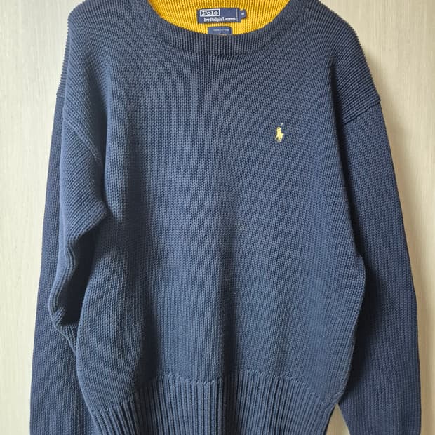 (정품) 폴로 랄프로렌  코튼니트 네이비 니트 M