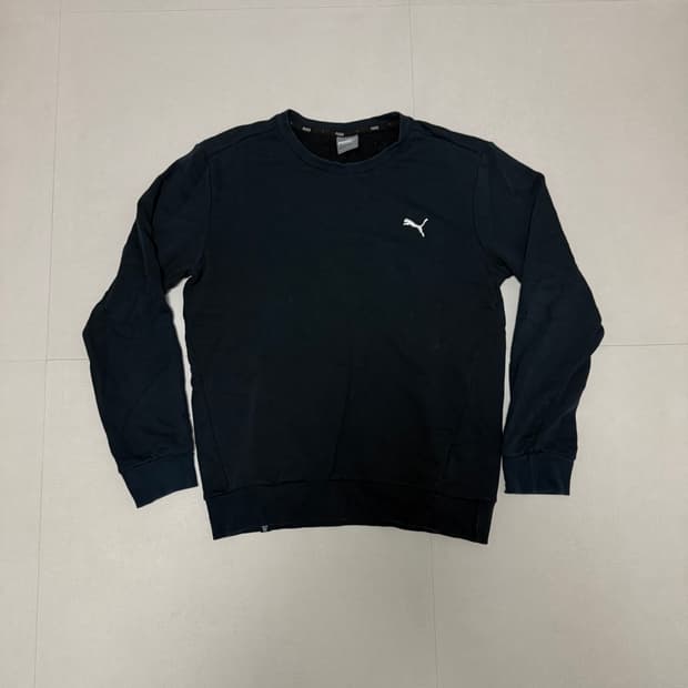 푸마 팀골 캐주얼 크루넥 스웨트 블랙 L