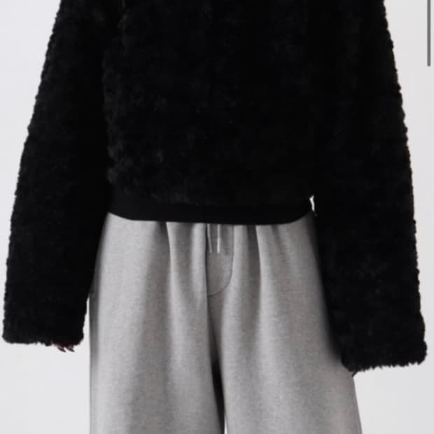 트리밍버드 퍼 후드집업