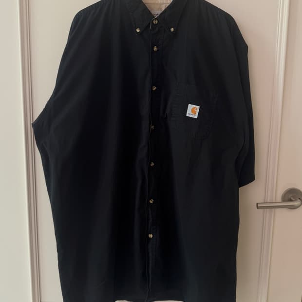 칼하트(carhartt) 블랙 반팔 워크 셔츠 2XL