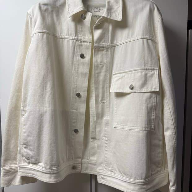 스튜디오 니콜슨 아이보리 데님 자켓 XL