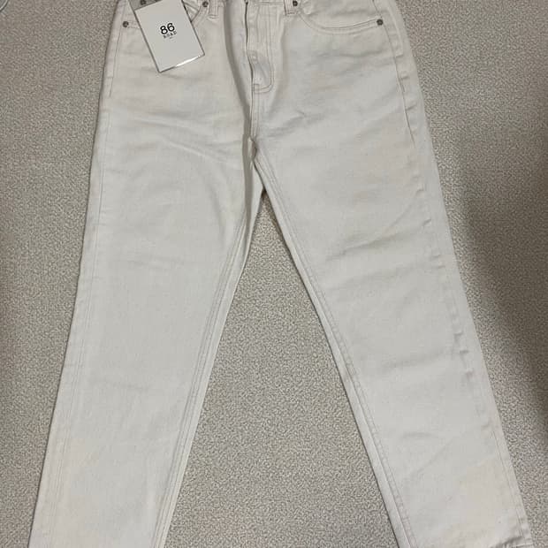 86 ROAD 크림색 일자 데님 팬츠 30