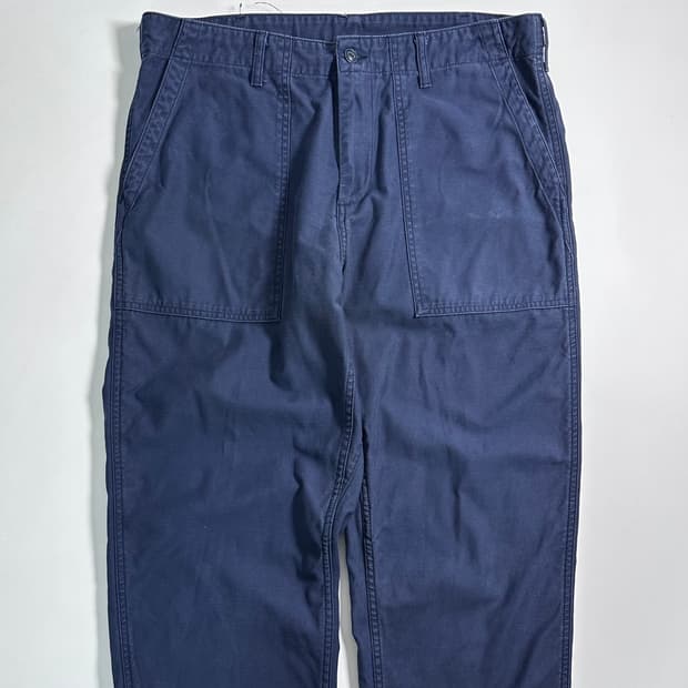 칼하트 네이비 코튼 퍼티그 팬츠