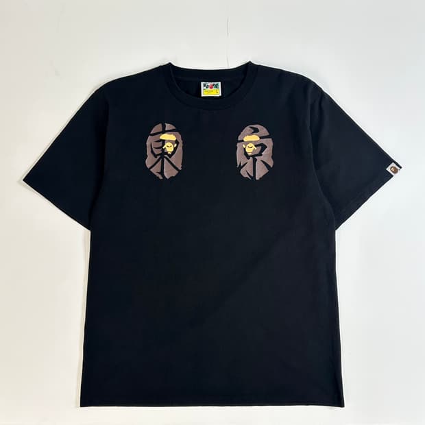 베이프 수베니어 BAPE SOUVENIR블랙 반팔 티셔츠 L 