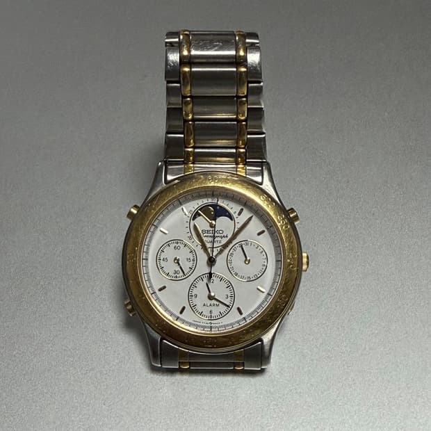 80s Seiko 세이코 문페이즈 크로노그래프 시계