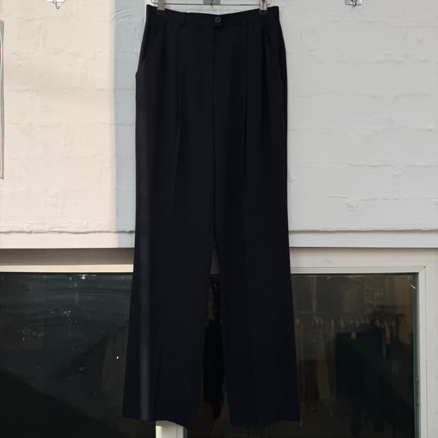 Escada 에스카다 블랙 하이웨스트 울 트라우저 36