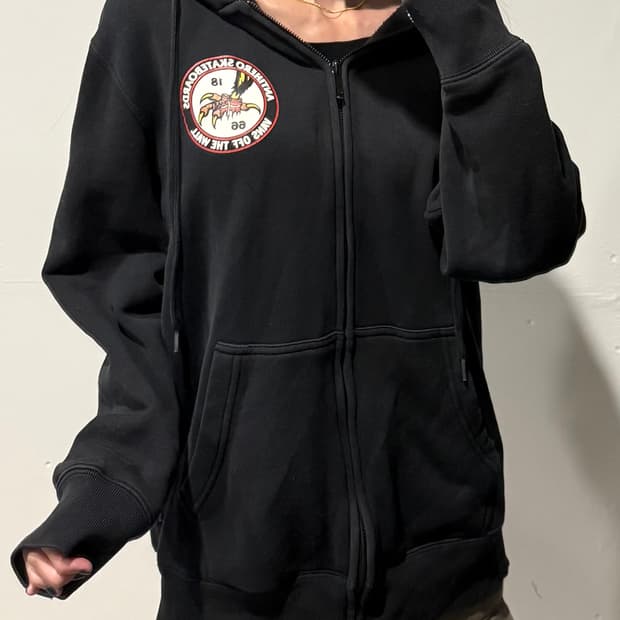 반스 백프린팅 후드집업