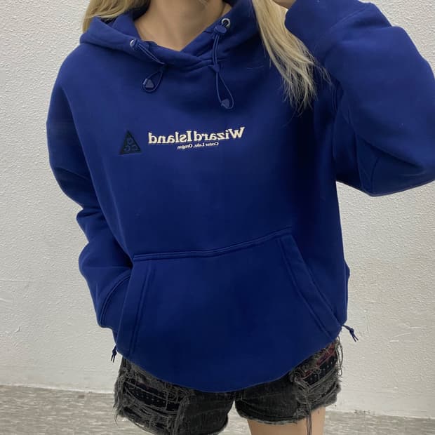 나이키 ACG 위저드아일랜드 블루 후드 S