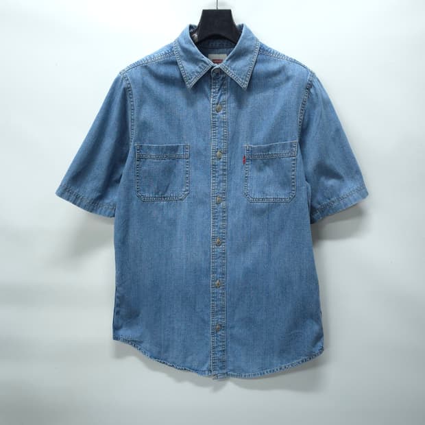 [리바이스] 남성 반팔 데님 셔츠 (95~100)