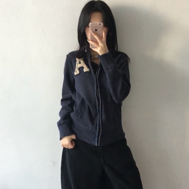 아베크롬비 플리스 패치 코튼집업